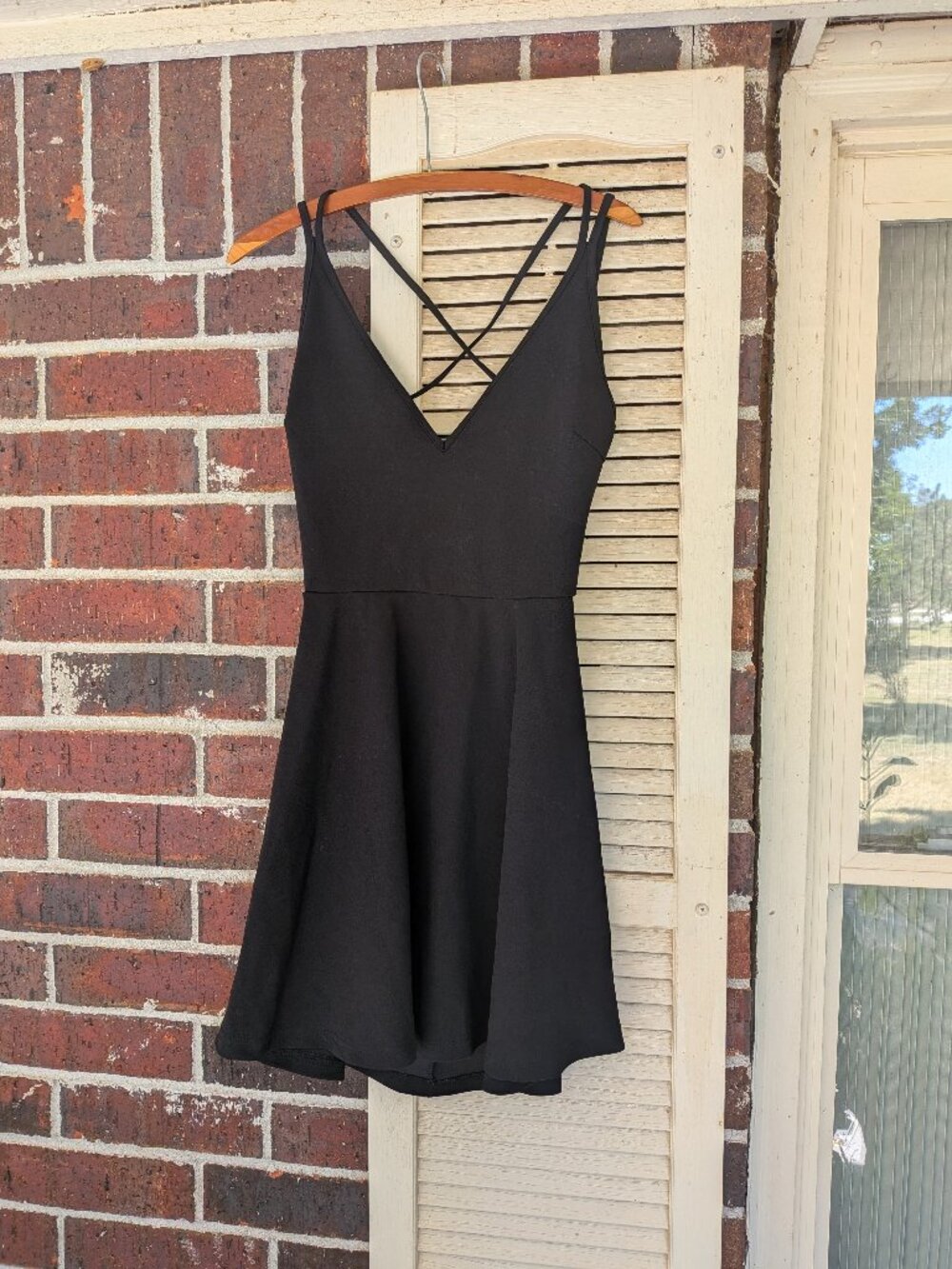 Shein Black Mini Strappy Dress size small